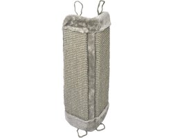 Krabplank: Krabplank voor katten - Krabpaal hoek - Dierenwelzijn bevorderen - Modern design - 24 x 24 x 48.5 cm - Grijs