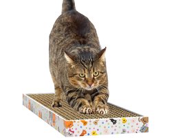 Krabplank voor katten Kratzi Pad 46,5 x 17,5 x 3,4 cm krabkarton krabmat klauwverzorging