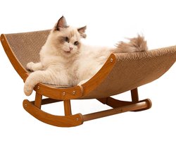 Krabplank voor katten | Schommelstoel krabkarton | Duurzaam kattenkrabbord voor slapen, spelen en krabben