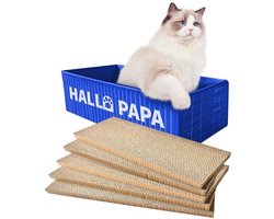 Krabplank voor katten set van 5 - Dubbelzijdig karton 44 x 20 x 12 cm