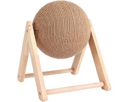 Krabpaal: Krabspeelgoed Kat - Krabpaal Bal - Krabben en Spelen - Duurzaam Sisal - 18 x 18 x 16 cm - Meerkleurig