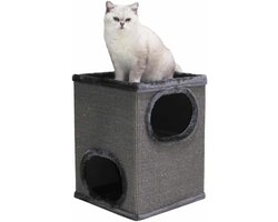 Krabton Kat - Krabmeubel - Kattenkrabben - Anti-kras anti-slip - 38x38x50 cm - Donkergrijs
