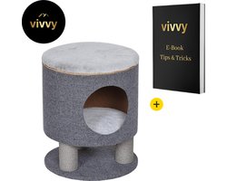 Krabton Voor Katten - Krabpaal Voor Katten 2 In 1 - Kattenmand Multifunctioneel - Hoogwaardige Materialen - 48*40*40 Cm