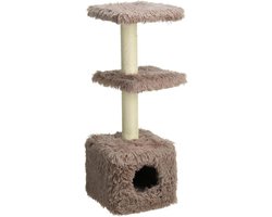 Krabtoren voor katten - Katten krabpaal - Spelen en klimmen - Drie etages - 30 x 30 x 89 cm