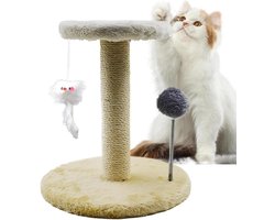 Krabtoren voor Katten - Kattenboom Krabpaal - Spelen en Rusten - Geavanceerde Stabiliteit - 26 x 26 x 28 cm