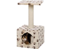 Kratzbaum 60 cm beige mit Pfoten - Zamora-Katzenmöbel