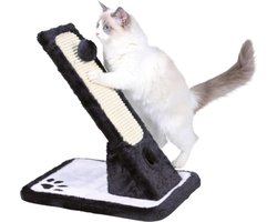 Kratzbrett 30 x 42 x 40 cm schwarz-creme - Krabmeubel voor katten