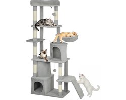 Krabpaal: Lamor Kattenkrabpaal - Katten Krabpalen - Krabpaal - Kat - Kattenspeelgoed - Anti-kantelband - 60 x 40 x 170 cm - Veelzijdig
