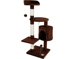 lionto by dibea Krabpaal katten 112 cm hoogte (Bruin)
