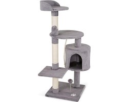 lionto by dibea Krabpaal katten 112 cm hoogte (lichtgrijs)