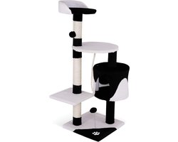 lionto by dibea Krabpaal katten 112 cm hoogte (zwart/wit)