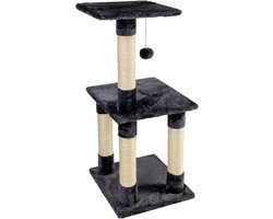 Luxe en Stabiele Mini Kattenkrabpaal met Platform en Krabzuilen