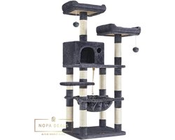 Luxe Krabpaal 143 cm – Het Ultieme Kattenparadijs (Donkergrijs)