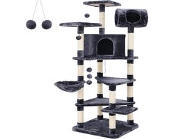 Luxe Krabpaal – 165 cm – Voor Katten – Kattenpaal – Kattenboom – Voor Zware Katten – Cat Tree – Cat Tower – XXL – Hoogwaardig Materiaal – Blauw