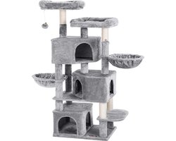 Luxe Krabpaal Addyson - Voor Katten - 164cm - Grijs - Zachte Kattenmand Hangmat - Kattenspeelgoed - Geschikt voor kleine kittens