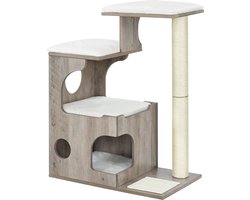 Luxe krabpaal Minerva - voor katten - Hout - zachte kattenmand - kattenspeelgoed - geschikt voor kleine kittens