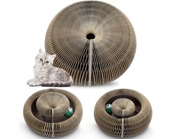 Magic Organ Cat Krabplank - Gerecycled Golfkarton - Interactief Krabspeelgoed met Belletjes