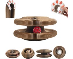 Magisch Orgaan Krabplank voor Katten- Opvouwbare Magische Krabplank voor Katten met Bal en Bel- Interactief Binnenspeelgoed voor Katten