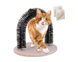 massageborstel kat - zakjes kattenkruid - 34 x 36 x 28,5 cm - kattenboog met borstels