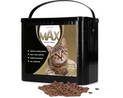 Max Kat en Kitten - Super Premium Plus voeding – Dierenvoeding met Biozin – Geschikt voor elke soort kat – Optimaliseert de spijsvertering – Verzorgt de tanden en voorkomt een slechte adem – 3kg