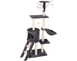 Maxxpro Krabpaal Voor Katten - Kattenmeubel - 140 x 50 x 35 CM - MDF/ Sisal/ Pluche - Donkergrijs
