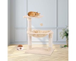 MC Star Krabpaal voor kleine Katten Cat Tree 50 x 36 x 70 cm - Beige