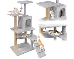 Mersjo Comfort Line - Krabmeubel - 6 niveaus - Huisje - Lichtgrijs