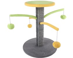 Minus One Cat Furniture - 37x12x36 CM - Krabpaal Voor Katten - Kattenpaal - Kattenmeubel - Kattenspeelgoed - Grijs