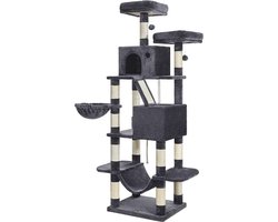 MIRA Home - krabpaal - katten - zwart - wit - XL - 60x50x206