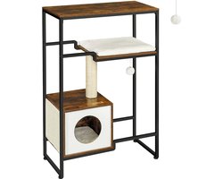 MIRA Home - Krabpaal - Kattenhuis - Kattenboom - Katten - Vintage - 74x34x114