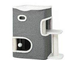 MKSS® Krabton voor Katten - Krabmeubel - Krabpaal - 58x35x65cm - Grijs