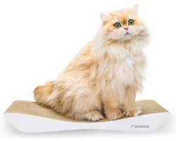 Mobiele Krabbank Wit voor Katten - Flexibel Krabmeubel voor op Bureau of Plank - 59 cm