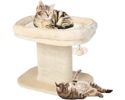 Moderne Kattenboom met Pluche Zitstok en Sisal Krabplaat voor Binnenkatten