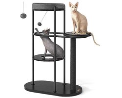 Moderne Kattenkrabpaal met Meerdere Verdieningen en Comfortabel Platform - 80 x 43 x 111 cm