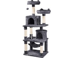 Mrs. Jones Stable Climbing Tree with 2 Houses and Hammock Plush Scratching Post - Cat Tree .