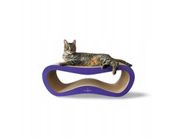 Mruu&Pruu GROOT KATTENKRAASBED 78x28x24 cm Paars Kattenmand Krabplank Krabpaal Karton Krabmand Kattenbed