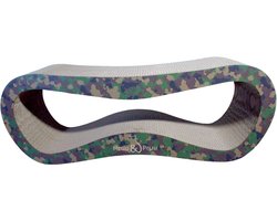 Mruu&Pruu GROOT KATTENKRAASBED Kattenmand Krabplank Krabpaal Karton Krabmand Kattenbed 78x28x24 cm MORO