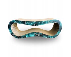 Mruu&Pruu GROOT KATTENKRAASBED Kattenmand Krabplank Krabpaal Karton Krabmand Kattenbed 78x28x24 cm Smaragd