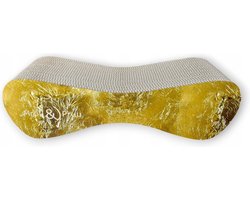 Mruu&Pruu GROTE KARTONNEN KAT SCRATTER 70x23x24 cm goud Kattenmand Krabplank Krabpaal Karton Krabmand Kattenbed