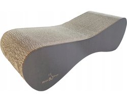 Mruu&Pruu GROTE KARTONNEN KAT SCRATTER 70x23x24 cm Leisteen Kattenmand Krabplank Krabpaal Karton Krabmand Kattenbed