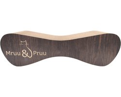 Mruu&Pruu GROTE KARTONNEN KAT SCRATTER Kattenmand Krabplank Krabpaal Karton Krabmand Kattenbed 70x23x24 cm BRUIN