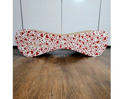 Mruu&Pruu GROTE KARTONNEN KAT SCRATTER Kattenmand Krabplank Krabpaal Karton Krabmand Kattenbed 70x23x24 cm in harten