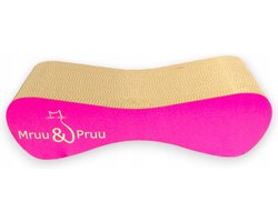 Mruu&Pruu GROTE KARTONNEN KAT SCRATTER Kattenmand Krabplank Krabpaal Karton Krabmand Kattenbed 70x23x24 cm roze