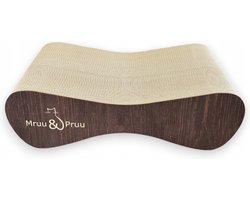 Mruu&Pruu GROTE KARTONNEN KAT SCRATTER XXL Kattenmand Krabplank Krabpaal Karton Krabmand Kattenbed 70x23x40 cm bruin