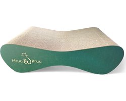 Mruu&Pruu GROTE KARTONNEN KAT SCRATTER XXL Kattenmand Krabplank Krabpaal Karton Krabmand Kattenbed 70x23x40 cm groen