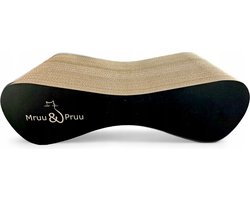 Mruu&Pruu GROTE KARTONNEN KAT SCRATTER XXL Kattenmand Krabplank Krabpaal Karton Krabmand Kattenbed 70x23x40 cm ZWART