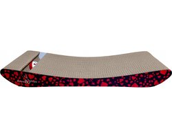 Mruu&Pruu KARTONNEN KAT SCRATTER Kattenmand Krabplank Krabpaal Karton Krabmand Kattenbed 58,5x6,6x24 cm ZWART IN HET HART