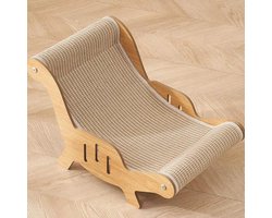 Multifunctionele Kattenligstoel en Krabplank | Sisal Kussen voor Slapen en Krabben Binnen