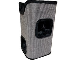 Krabton: NapZZZ Krab/Klimmeubel met 2 gaten 70 cm zwart 70*40*40 cm