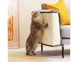 Navaris kattenkrabmat voor de bank - Beschermt meubels tegen krabbende katten - 70 x 10 x 50 cm - Links